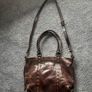 Vintage Patricia Nash Brown Leather Tote Bag